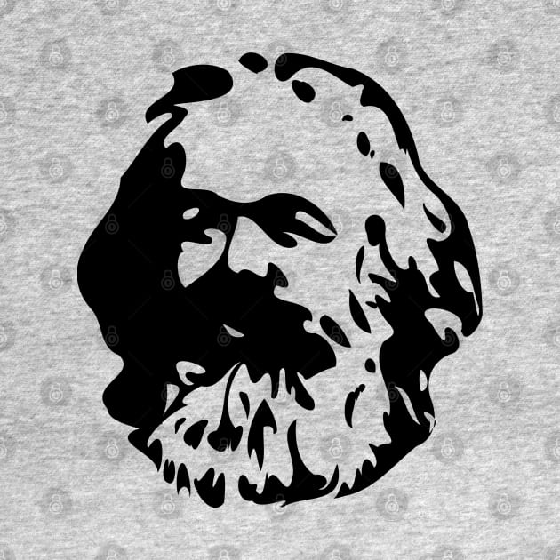 Karl Marx Silhouette by SpaceDogLaika